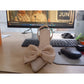 Rhinestone Bow Decor Slingback Court Heel