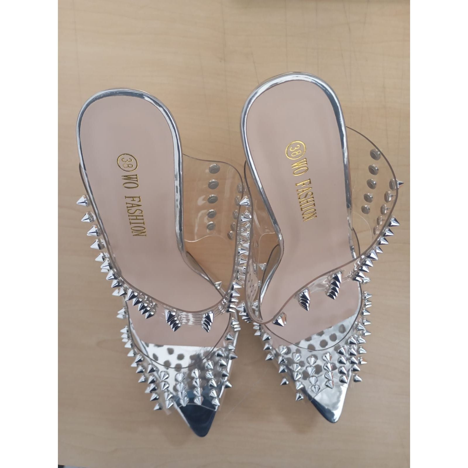 Slip On Sandals Heel Mules Open Square Toe Shoes