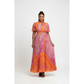 Short Sleeve Belted Pleated Maxi Dress