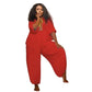 Plus Size 2 Piece Long Sleeve Shirt Top & Wide Leg Pants
