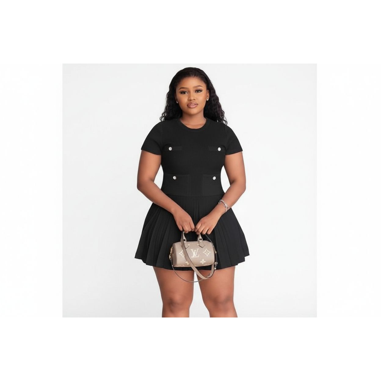 Knit Button Detailed Sexy Short Sleeve Mini Dress. – YELLOW SUB