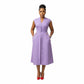 Sleeveless Ruffle Front Trim Button Sexy Midi Dress