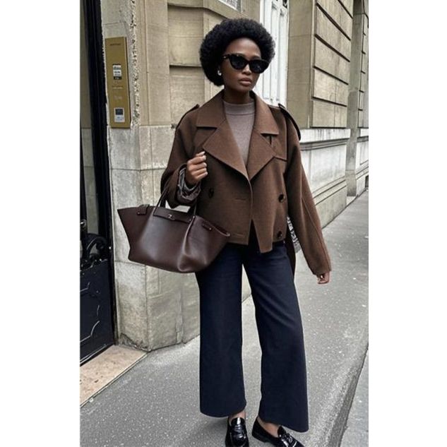 Suede Button Long Sleeve Formal Jacket