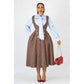 Sleeveless High Waist Slimming Button Midi Dress