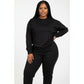 2 Piece Outfits Long Sleeve Knit Elegant Top & Wide Leg Pants