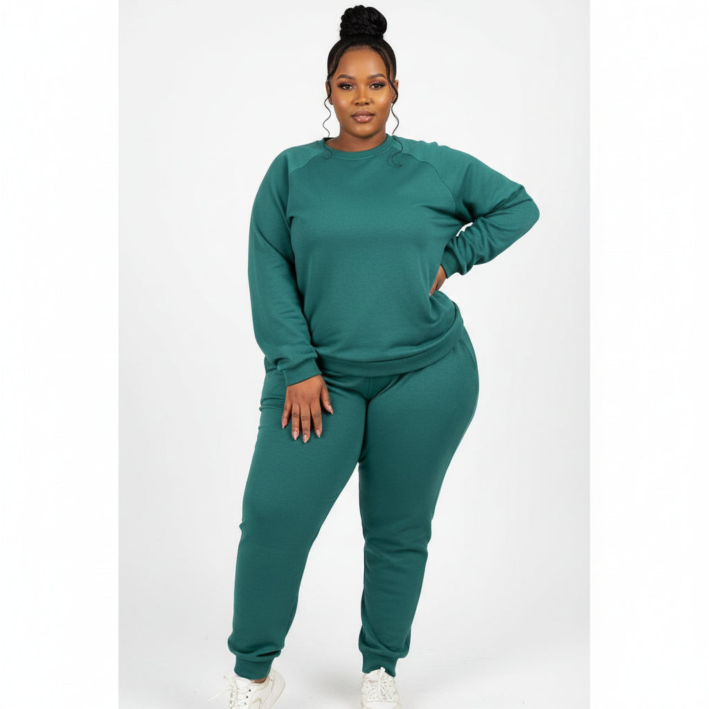 2 Piece Outfits Long Sleeve Knit Elegant Top & Wide Leg Pants