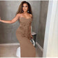 Sleeveless A-line Elegant Draped Neck Mermaid Formal Dress