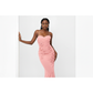 Sleeveless A-line Elegant Draped Neck Mermaid Formal Dress