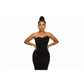 Sleeveless A-line Elegant Draped Neck Mermaid Formal Dress