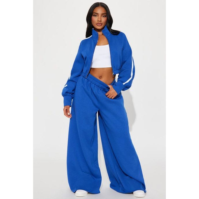 Bomber Long Sleeve Zipper Coat Jacket & Pant Sets