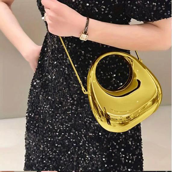 Women's Acrylic Crescent Moon Handbag