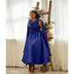 Plus Size Satin A Line Maxi Homecoming Prom Dresses