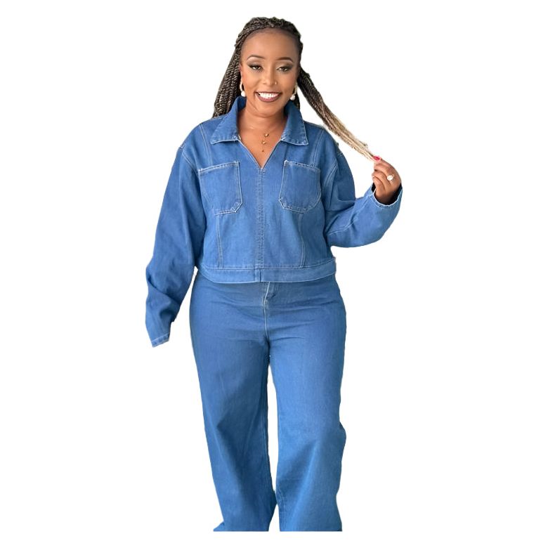 Petite Dark Indigo Cropped Denim Jacket