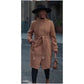 Solid Belted Wrap Overcoat