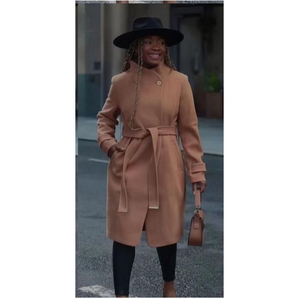 Solid Belted Wrap Overcoat