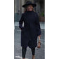 Solid Belted Wrap Overcoat