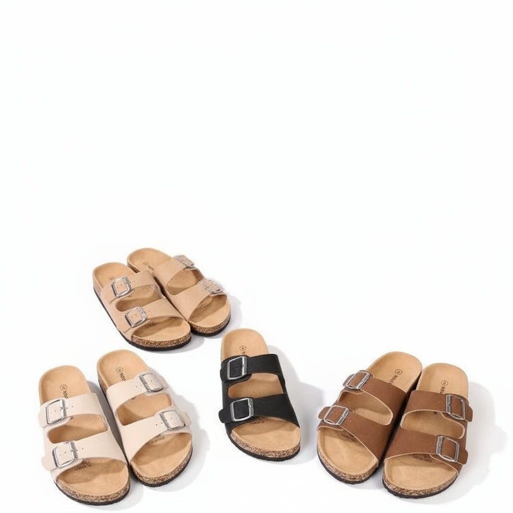 Ladies Double Pointed Buckle Sandal