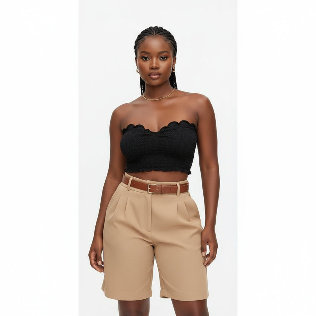 Woven Business Casual Bermuda Shorts Pants