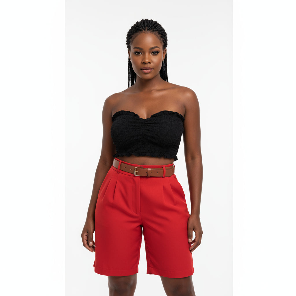 Woven Business Casual Bermuda Shorts Pants