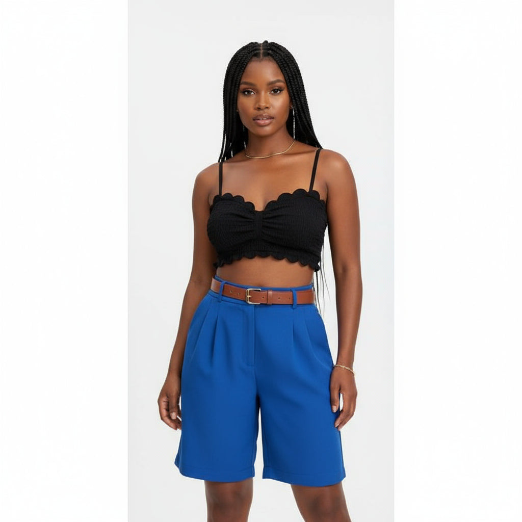 Woven Business Casual Bermuda Shorts Pants