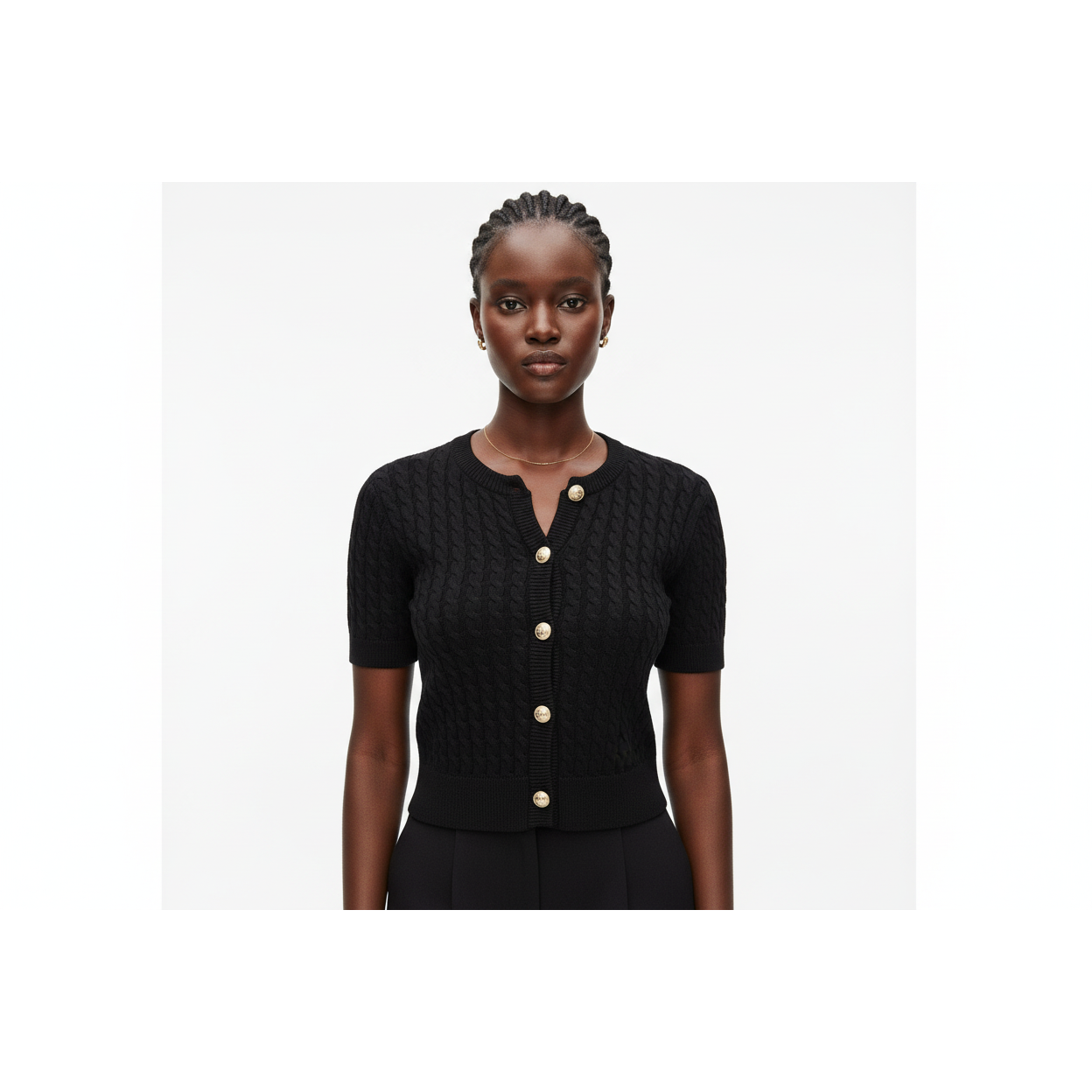 Short Sleeve Knitted bodycon Crop Jersey
