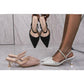 Minimalist Crystal & Faux Pearl Pointed-Toe High Heels