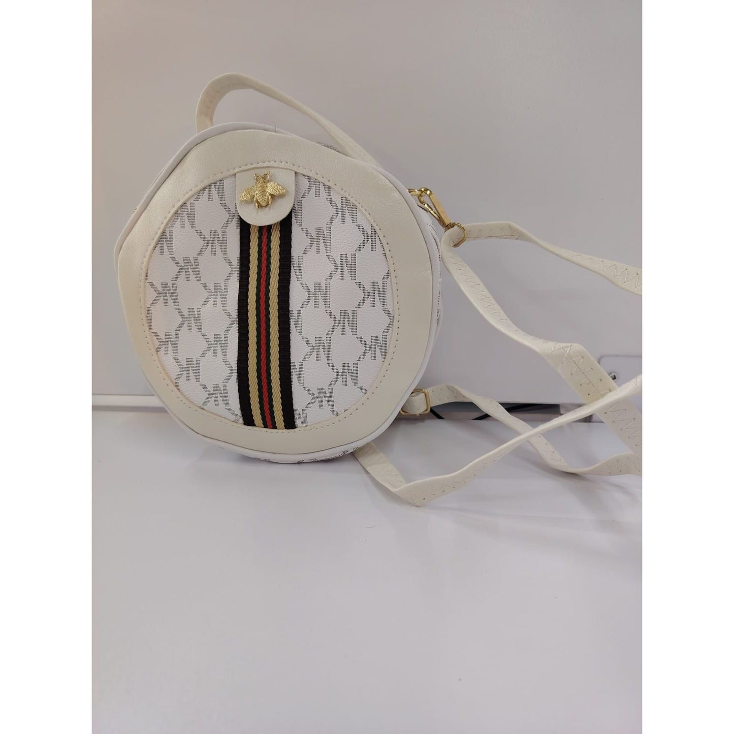 Mini Round Ophidia Leather Crossbody Bag