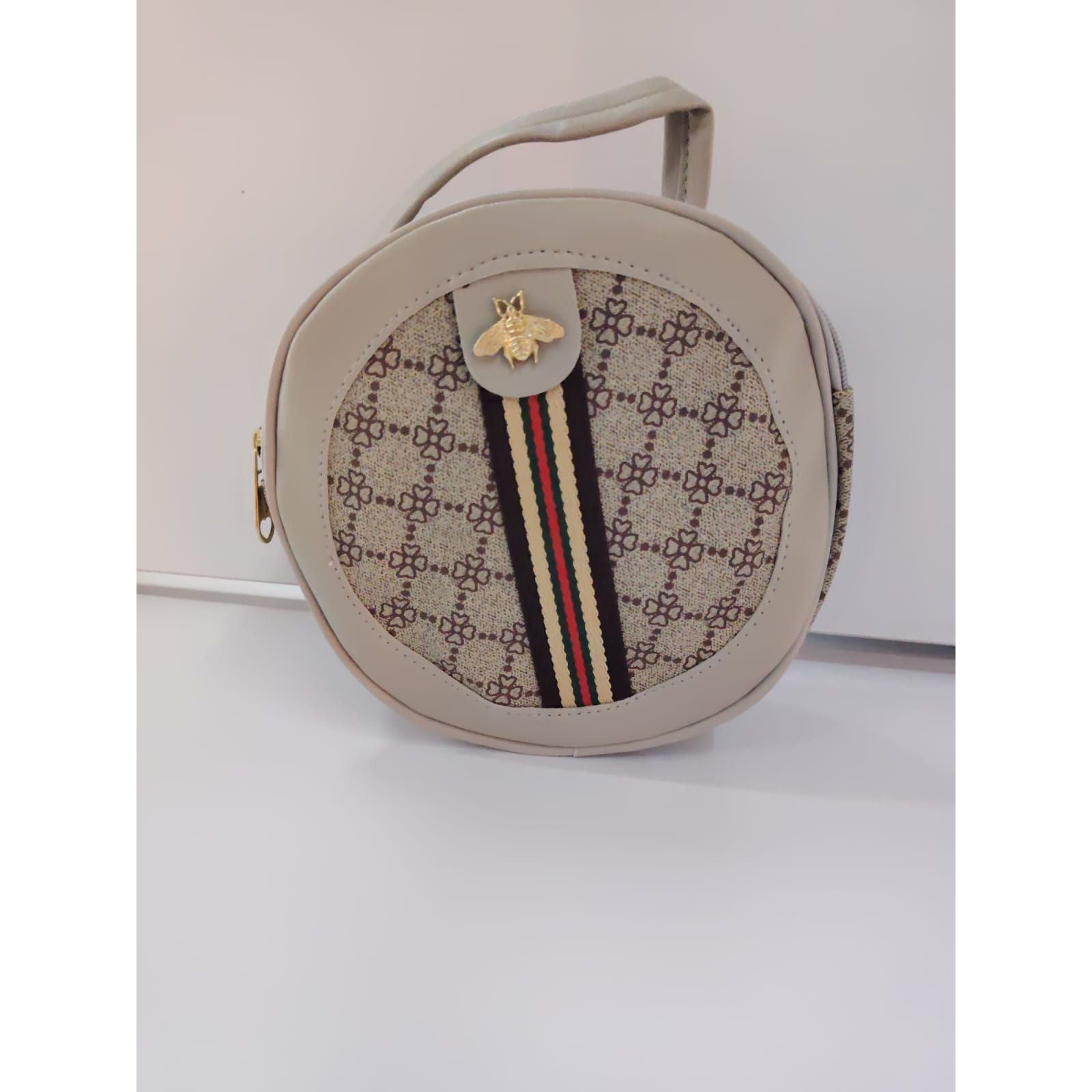 Mini Round Ophidia Leather Crossbody Bag