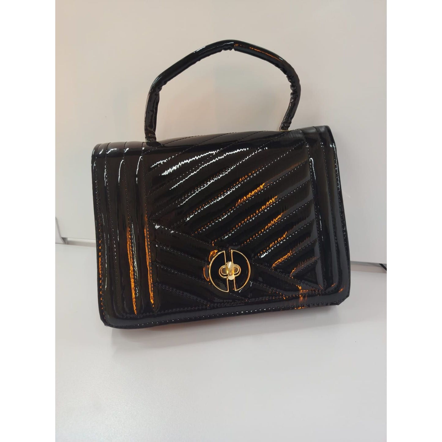 Faux Leather Foldover Clutch Casual Occasion