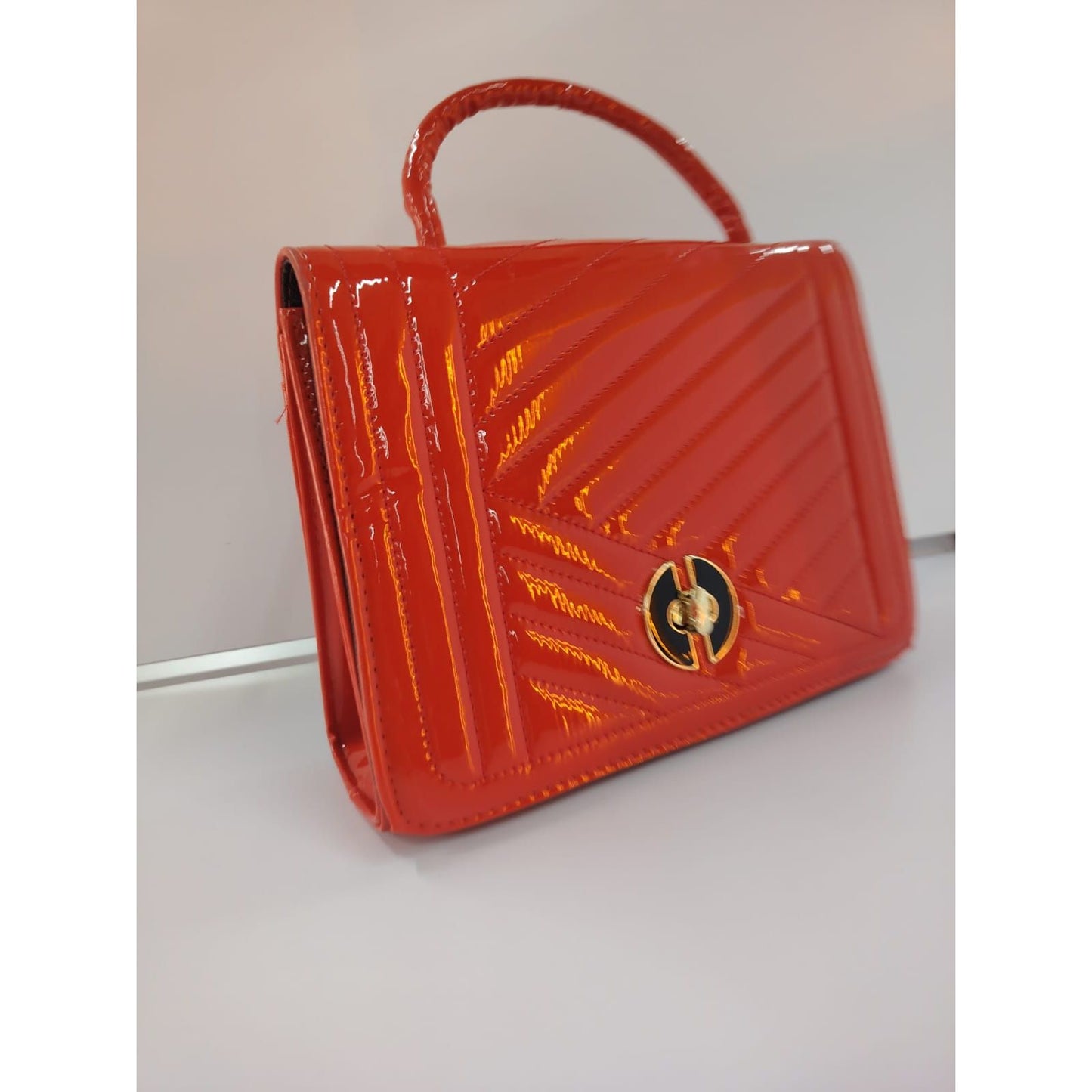 Faux Leather Foldover Clutch Casual Occasion