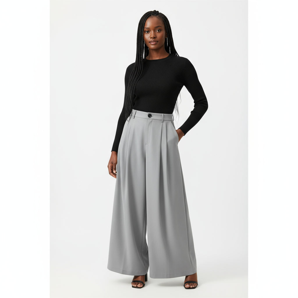 Women's High Waist Casual Formal Long Pants