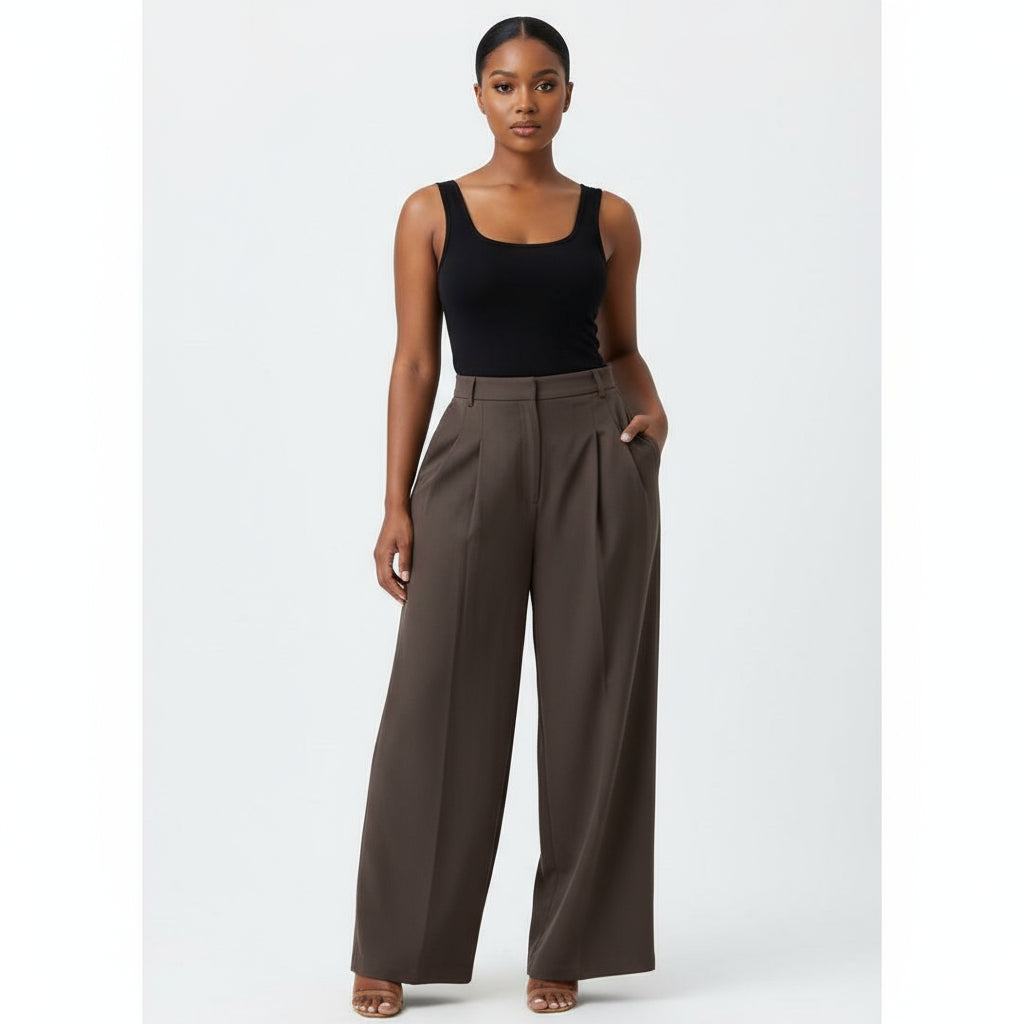 Women's High Waist Casual Formal Long Pants