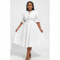 Plus Size 3 Quoter Sleeve Midi Dress