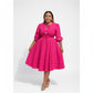 Plus Size 3 Quoter Sleeve Midi Dress
