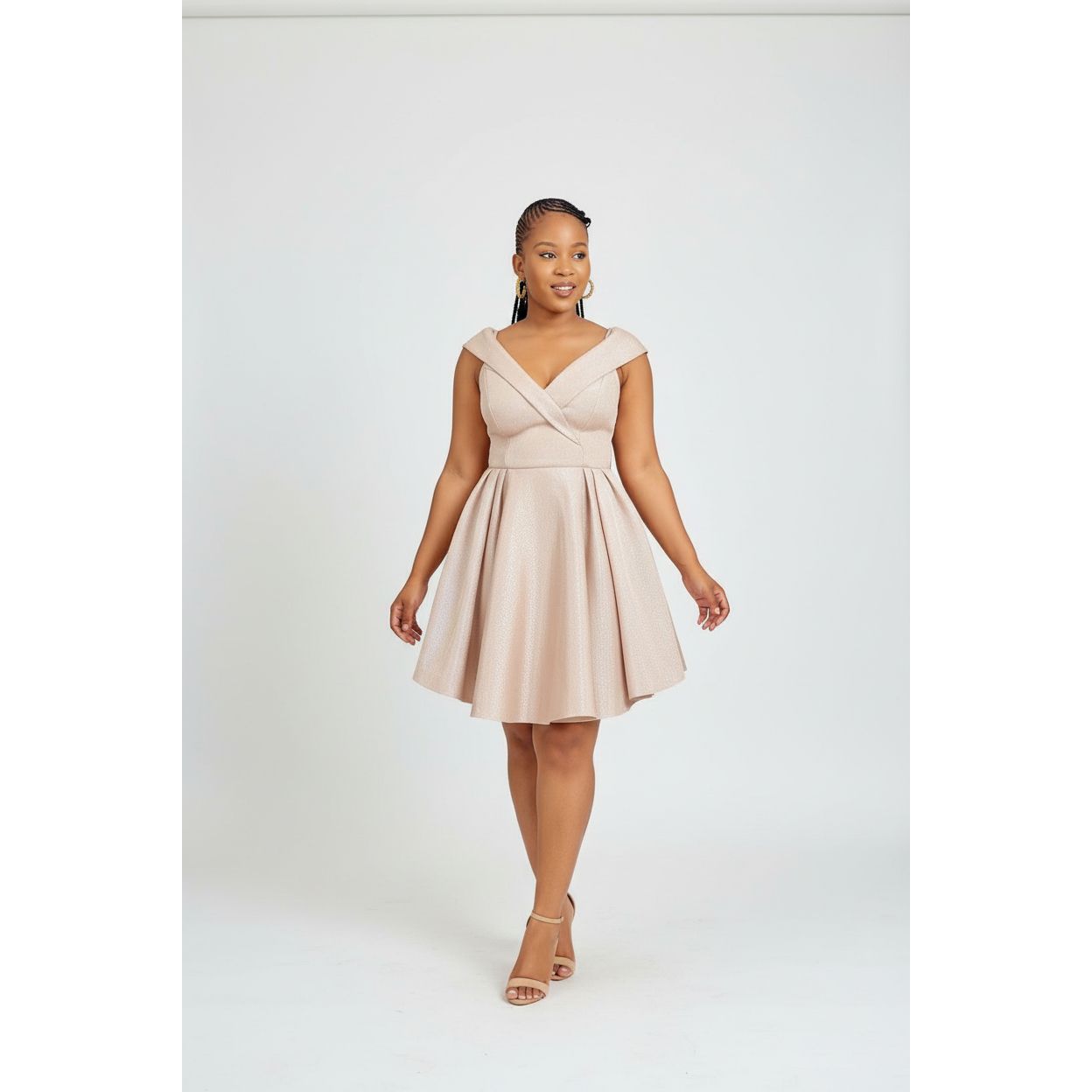 Off-Shoulder Shimmer Wedding Dress