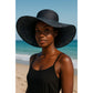 Diamond Pearls Decor Wide Brim Straw Hat