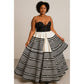 Sleeveless Printed Pleat Xhosa Midi Traditional Dress.
