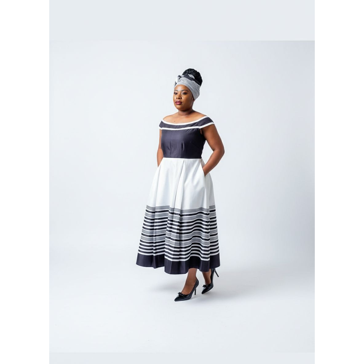 Off Shoulder Xhosa Dress