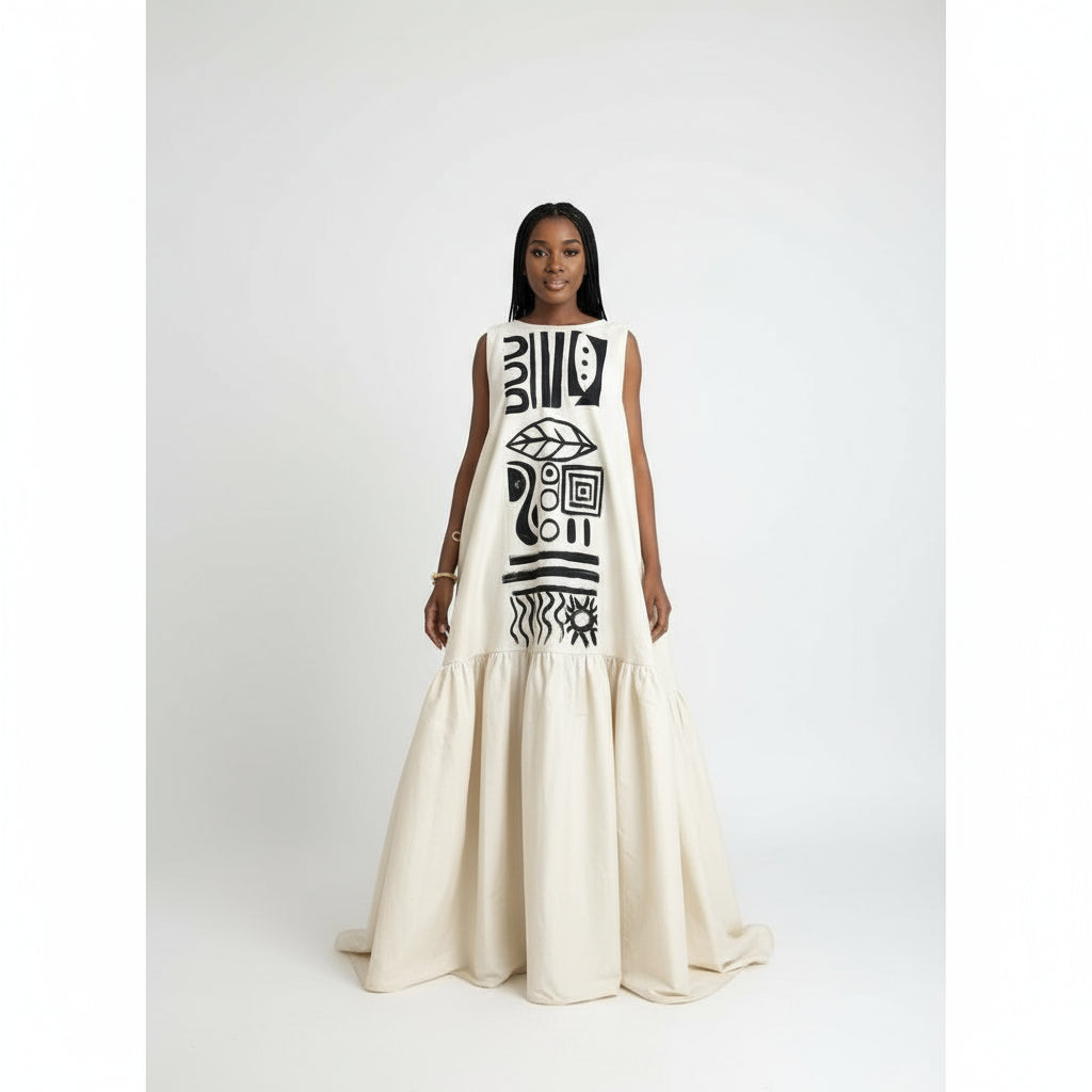 Sleeveless Free Size Long Dress