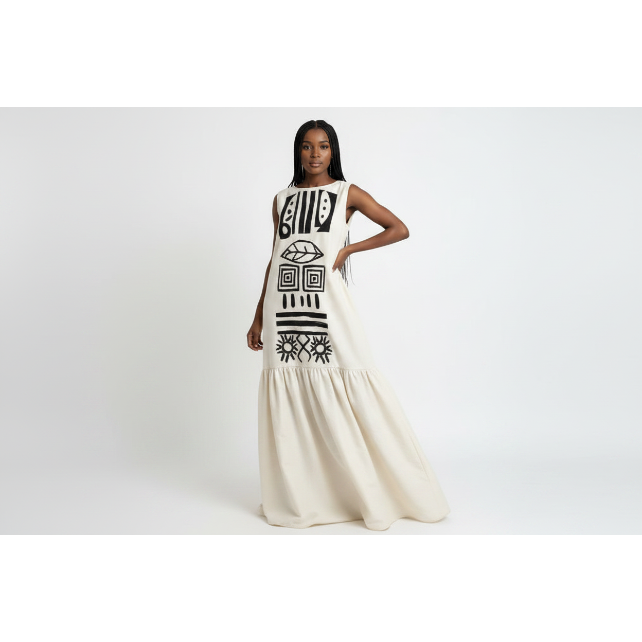 Sleeveless Free Size Long Dress