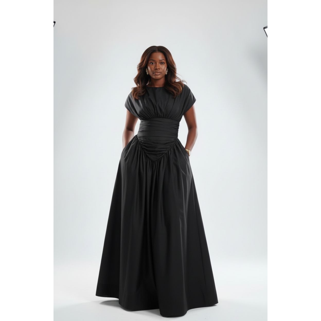 Plus Size Sleeveless Vintage Maxi Dress