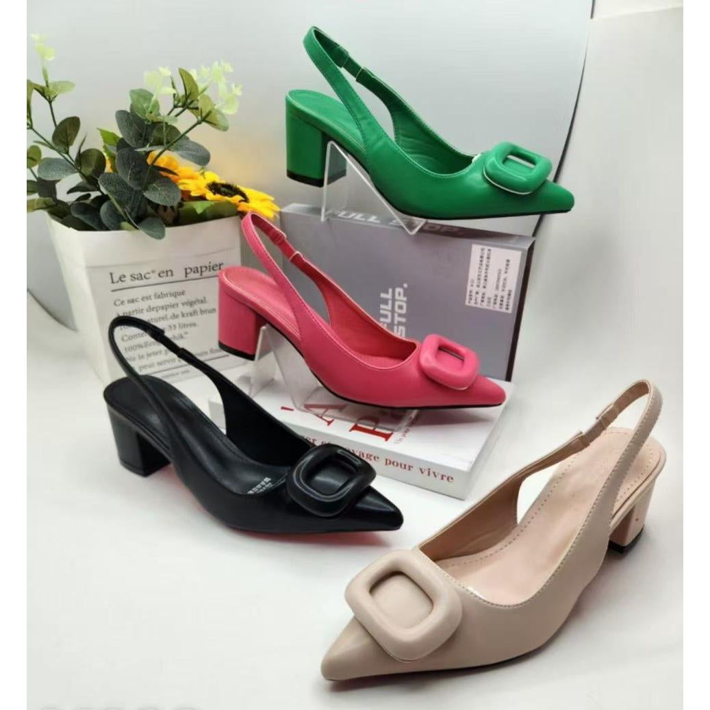 Conformable Slingback Short Heel Pumps