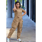 Playsuit Summer Cargo Pocket Romper Jumpsuits