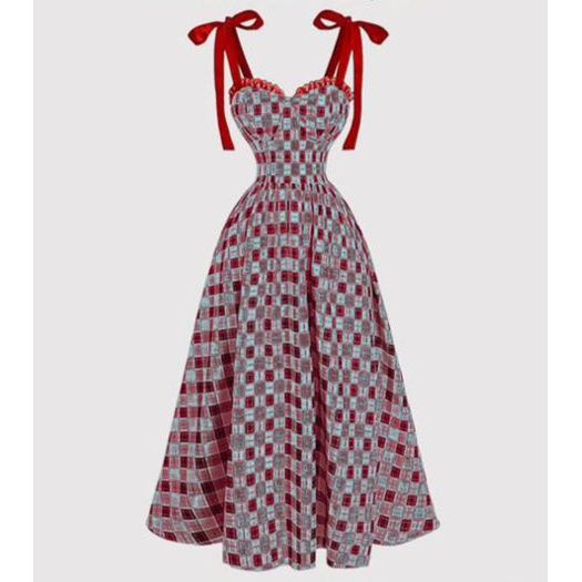 Elegant Plaid Belted Dress