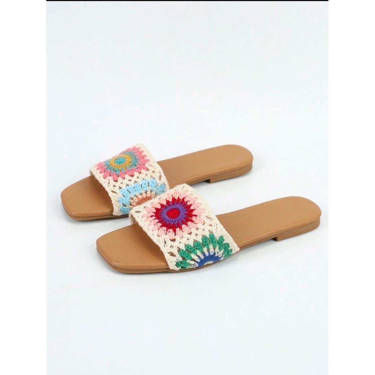 Women's Crochet Flat Sandals