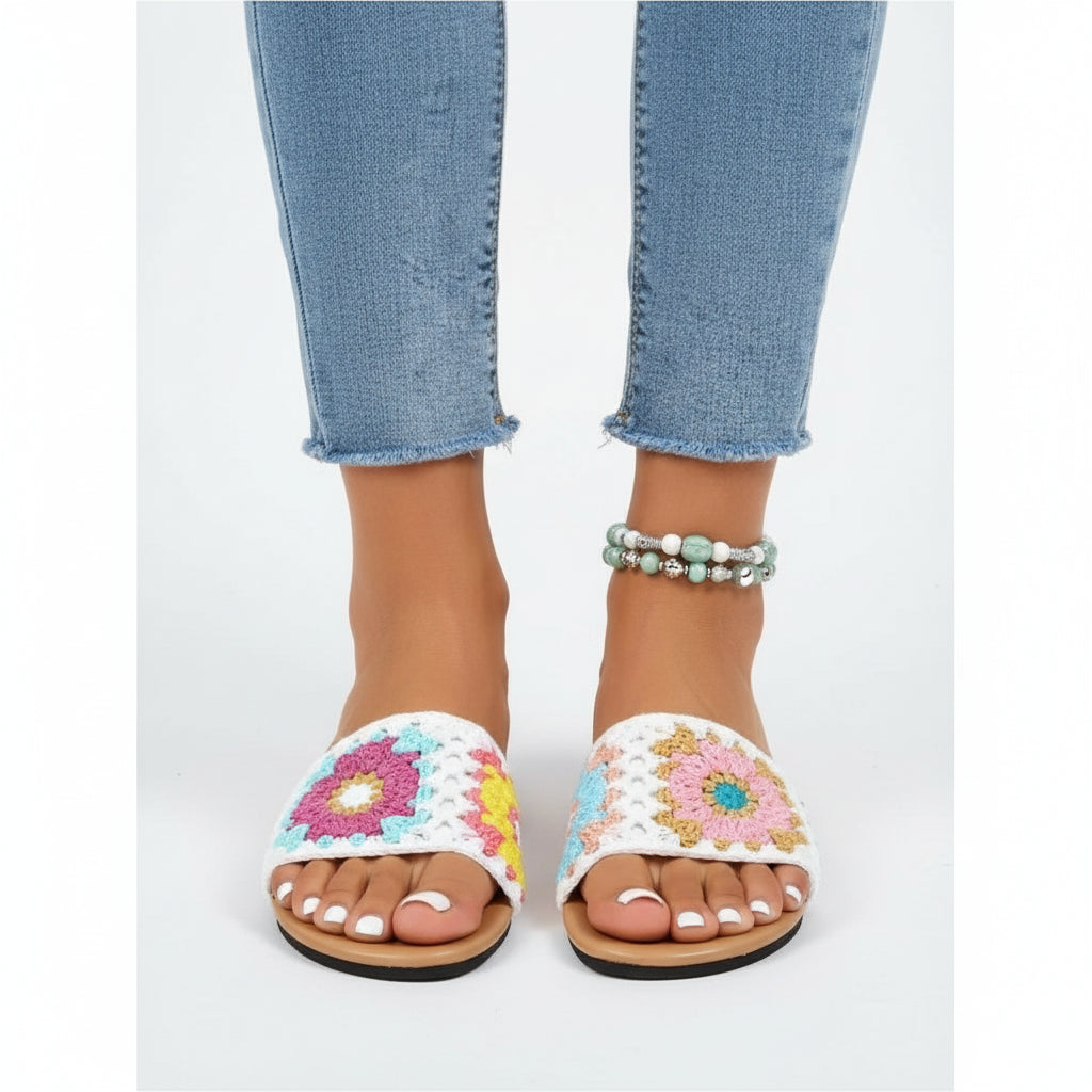 Women's Crochet Flat Sandals