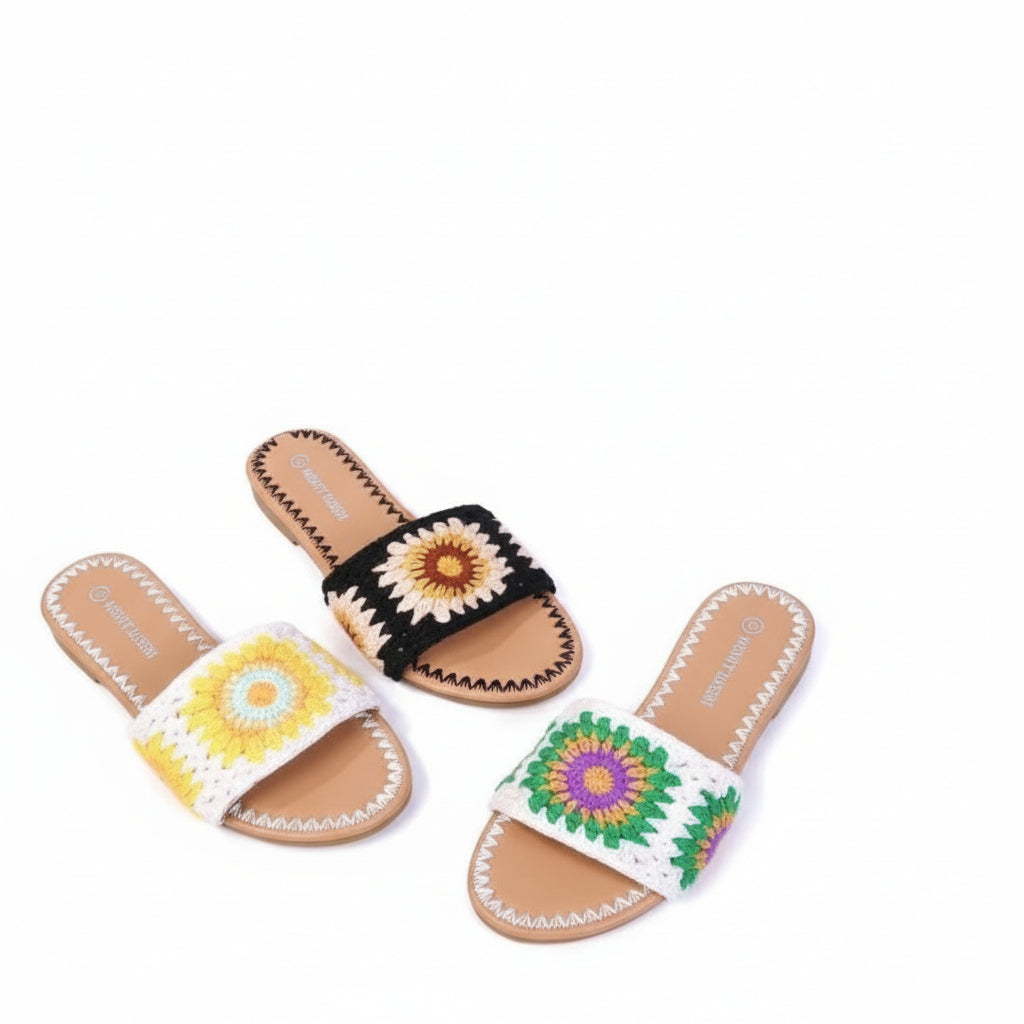 Women's Crochet Flat Sandals