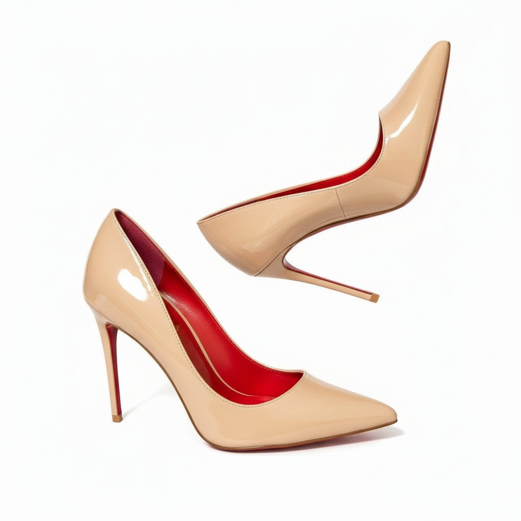 Rhinestones Red Bottom High Heels Plus Size Women Pumps