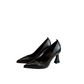 Solid Color Buckle Decor High Heel Slip-On Pumps