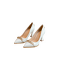 Solid Color Buckle Decor High Heel Slip-On Pumps